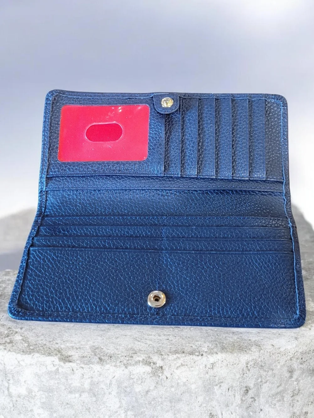 Dooney & Bourke Navy Pebble Leather Wallet